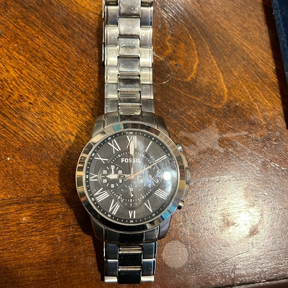 Fossil Black Stainless Steel Men's Watch